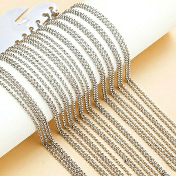 12pcs/set Silver Color 42cm/16.54'' O-Chains - Picture 1 of 5